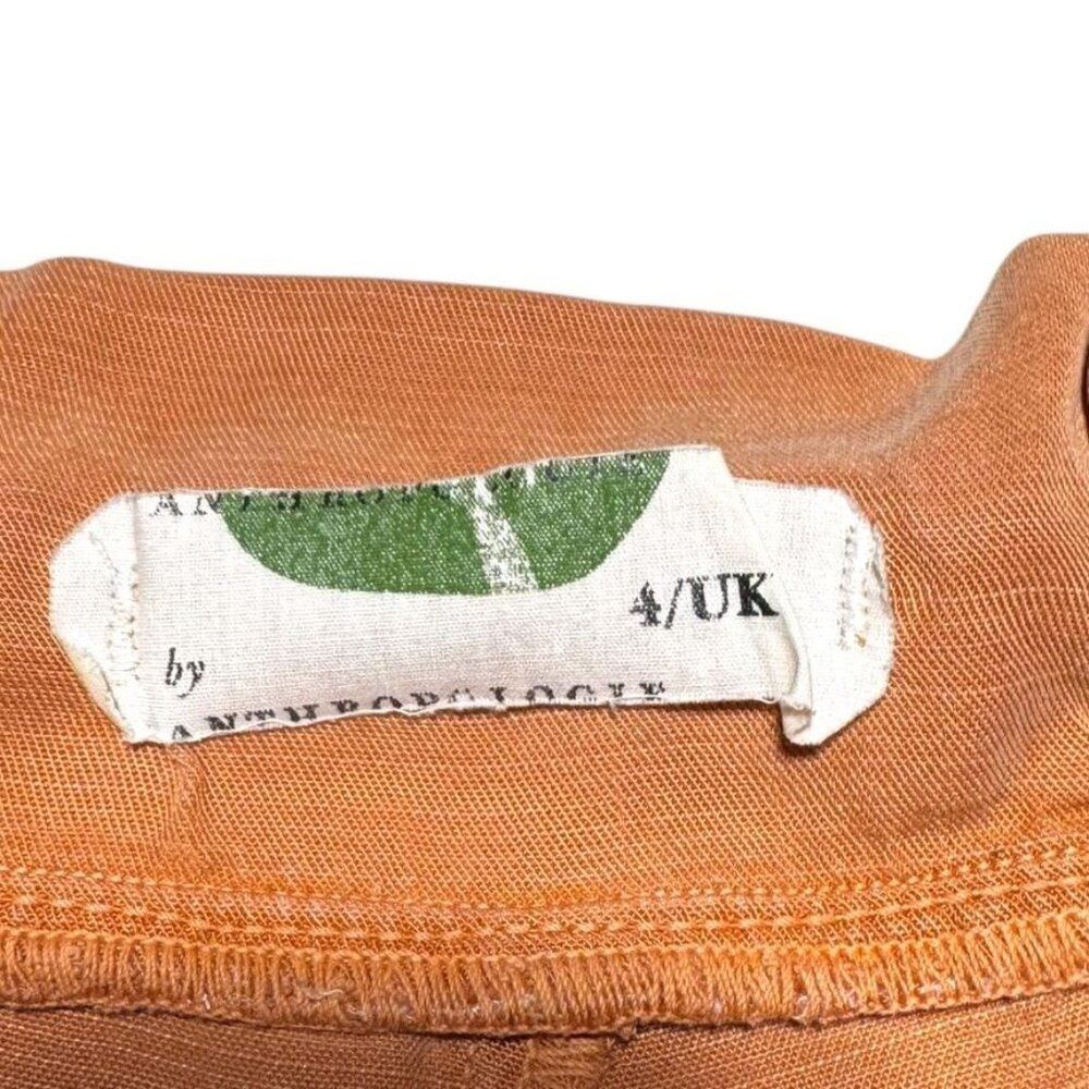 Anthropologie Pants Orange Size 4 - Picture 3 of 9